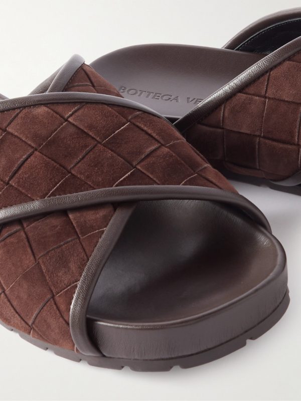 Tarik Intrecciato Suede Sandals - CU