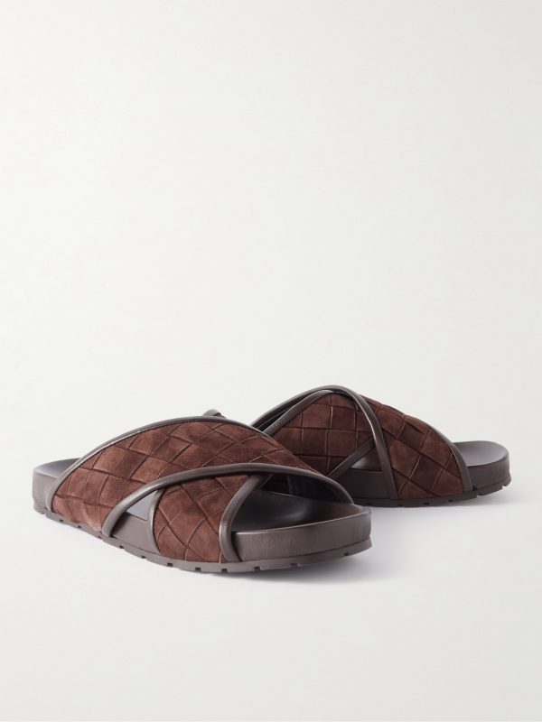Tarik Intrecciato Suede Sandals - FR