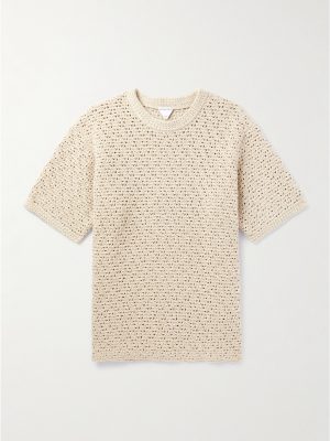 Crocheted Cotton T-Shirt