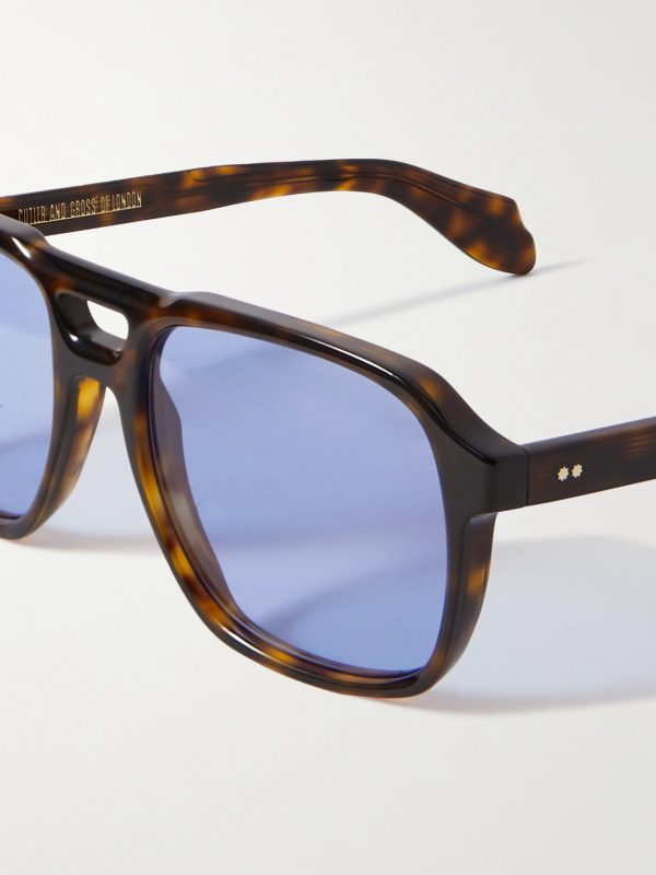 Aviator-Style Tortoiseshell Acetate Sunglasses - CU Aviator-Style Tortoiseshell Acetate Sunglasses - CU