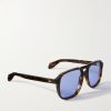 Aviator-Style Tortoiseshell Acetate Sunglasses - FR Aviator-Style Tortoiseshell Acetate Sunglasses - FR
