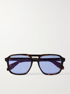 Aviator-Style Tortoiseshell Acetate Sunglasses