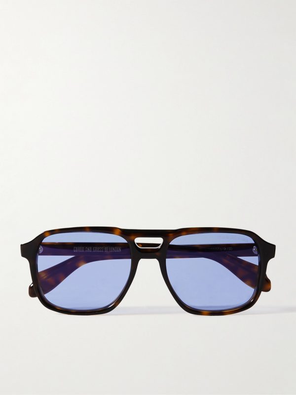 Aviator-Style Tortoiseshell Acetate Sunglasses Aviator-Style Tortoiseshell Acetate Sunglasses