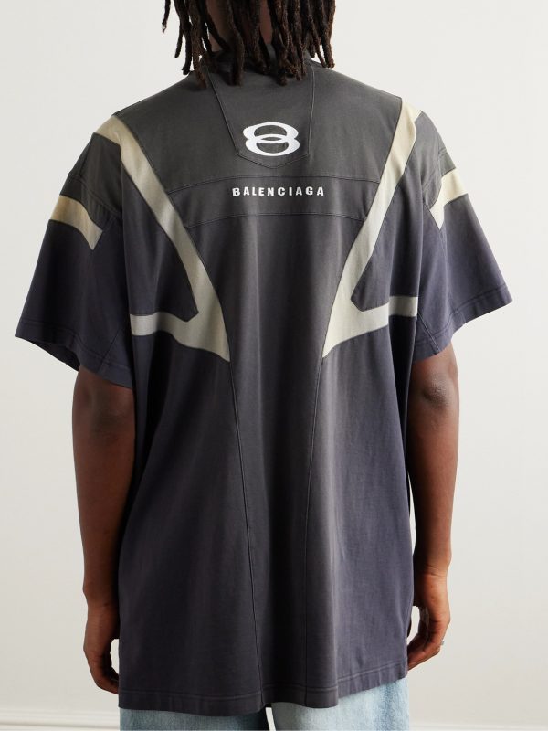 Oversized Logo-Embroidered Cotton-Jersey T-Shirt - BK