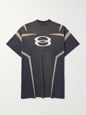 Oversized Logo-Embroidered Cotton-Jersey T-Shirt Oversized Logo-Embroidered Cotton-Jersey T-Shirt