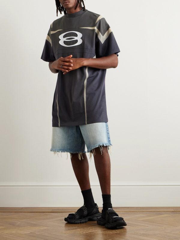 Oversized Logo-Embroidered Cotton-Jersey T-Shirt - OU