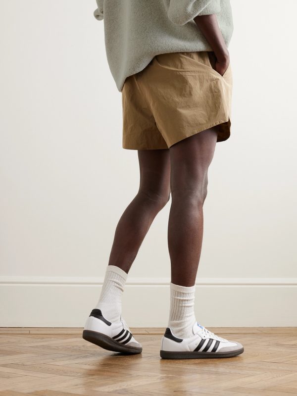 Logo-Appliquéd Crinkled-Shell Drawstring Shorts - BK Logo-Appliquéd Crinkled-Shell Drawstring Shorts - BK