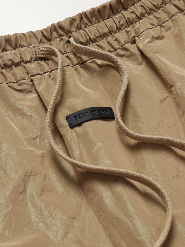 Logo-Appliquéd Crinkled-Shell Drawstring Shorts - CU Logo-Appliquéd Crinkled-Shell Drawstring Shorts - CU
