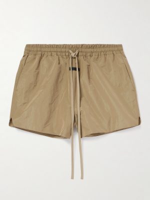 Logo-Appliquéd Crinkled-Shell Drawstring Shorts Logo-Appliquéd Crinkled-Shell Drawstring Shorts
