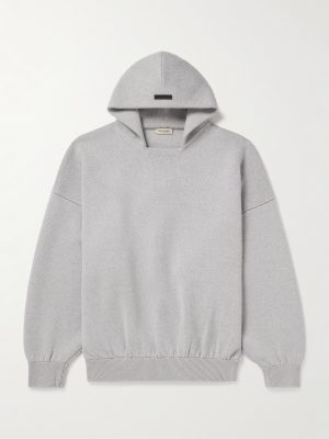 Logo-Appliquéd Intarsia-Knit Virgin Wool-Blend Hoodie
