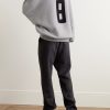 Logo-Appliquéd Intarsia-Knit Virgin Wool-Blend Hoodie - OU Logo-Appliquéd Intarsia-Knit Virgin Wool-Blend Hoodie - OU