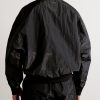 Logo-Appliquéd Crinkled-Shell Half-Zip Track Jacket - BK Logo-Appliquéd Crinkled-Shell Half-Zip Track Jacket - BK