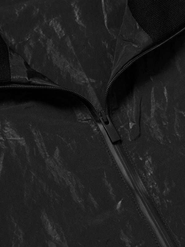 Logo-Appliquéd Crinkled-Shell Half-Zip Track Jacket - CU Logo-Appliquéd Crinkled-Shell Half-Zip Track Jacket - CU