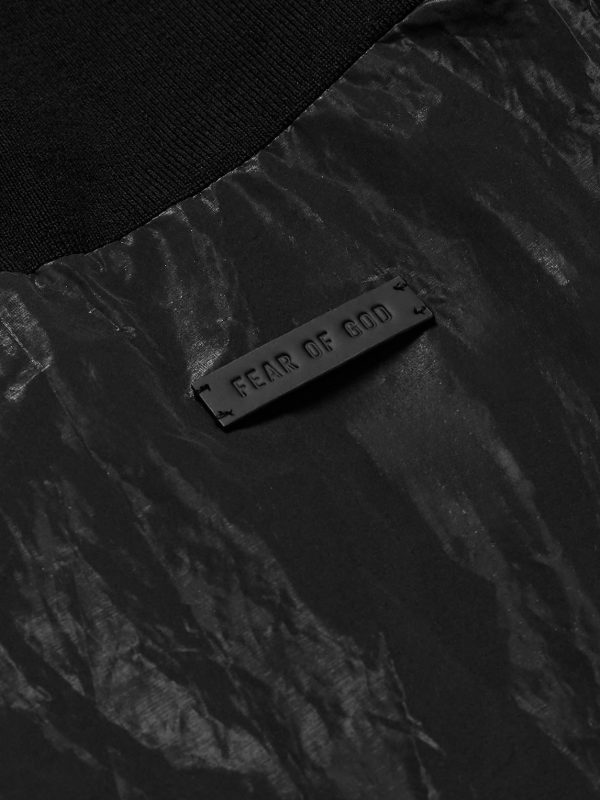 Logo-Appliquéd Crinkled-Shell Half-Zip Track Jacket - E1 Logo-Appliquéd Crinkled-Shell Half-Zip Track Jacket - E1
