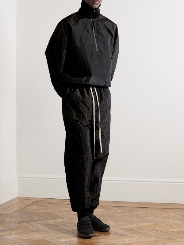 Logo-Appliquéd Crinkled-Shell Half-Zip Track Jacket - OU Logo-Appliquéd Crinkled-Shell Half-Zip Track Jacket - OU