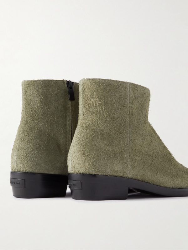 Western Low Suede Ankle Boots - BK
