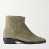 Western Low Suede Ankle Boots