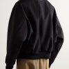 Padded Virgin Wool and Cotton-Blend Twill Bomber Jacket - BK