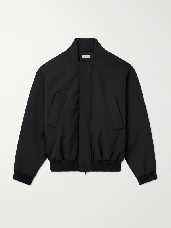 Padded Virgin Wool and Cotton-Blend Twill Bomber Jacket