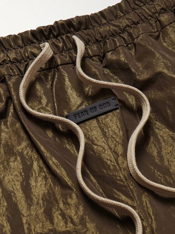 Logo-Appliquéd Crinkled-Shell Drawstring Shorts - CU Logo-Appliquéd Crinkled-Shell Drawstring Shorts - CU