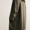 Virgin Wool-Crepe Trench Coat - BK