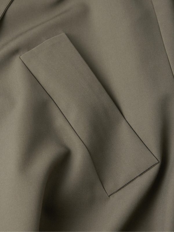 Virgin Wool-Crepe Trench Coat - CU