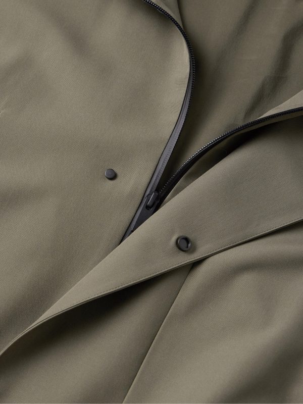 Virgin Wool-Crepe Trench Coat - E1