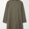 Virgin Wool-Crepe Trench Coat
