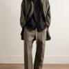 Virgin Wool-Crepe Trench Coat - OU