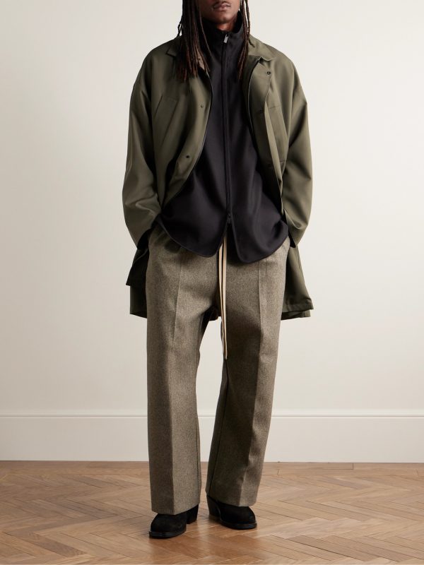 Virgin Wool-Crepe Trench Coat - OU