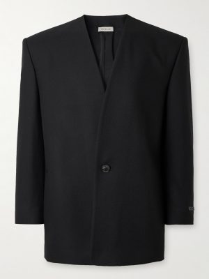 Logo-Appliquéd Wool-Gabardine Blazer Logo-Appliquéd Wool-Gabardine Blazer