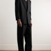 Logo-Appliquéd Wool-Gabardine Blazer - OU Logo-Appliquéd Wool-Gabardine Blazer - OU