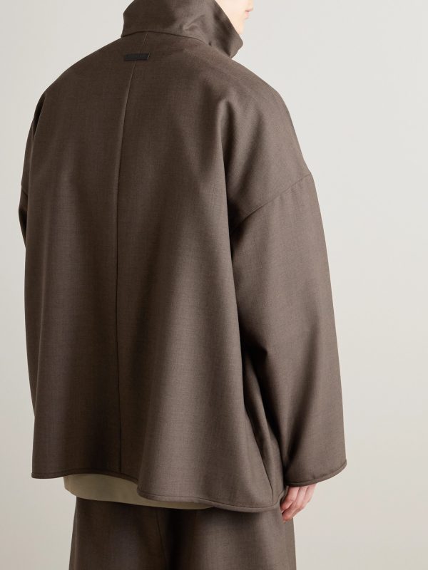 Oversized Wool-Canvas Jacket - BK