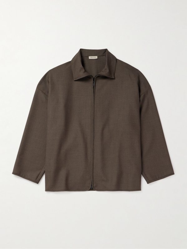 Oversized Wool-Canvas Jacket