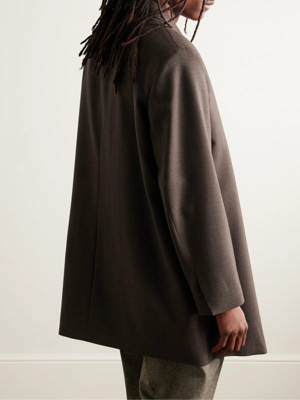 Eternal California Oversized Double-Breasted Wool Blazer - BK