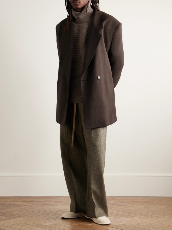 Eternal California Oversized Double-Breasted Wool Blazer - OU