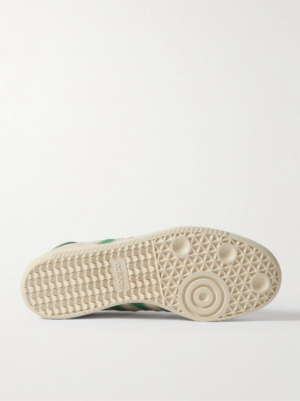 + Pharrell Williams Humanrace Samba Suede-Trimmed Leather Sneakers - E1