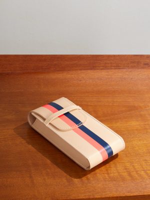 + laCalifornienne Striped Leather Watch Pouch + laCalifornienne Striped Leather Watch Pouch