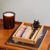 + laCalifornienne Striped Leather Watch Pouch - OU