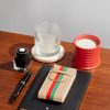 + laCalifornienne Striped Leather Watch Pouch - OU + laCalifornienne Striped Leather Watch Pouch - OU