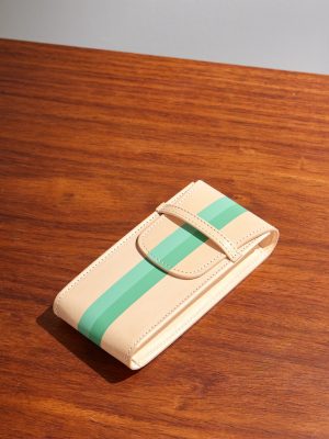 + laCalifornienne Striped Leather Watch Pouch + laCalifornienne Striped Leather Watch Pouch