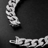 18-Karat White Gold Diamond ID Bracelet - BK 18-Karat White Gold Diamond ID Bracelet - BK