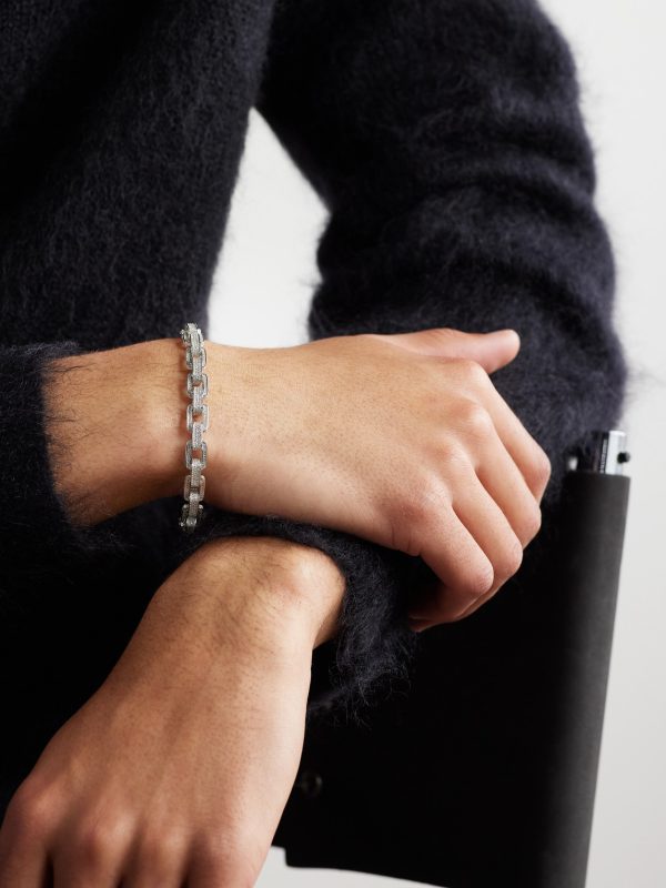 18-Karat White Gold Diamond Bracelet - FR