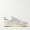 CT500 Leather-Trimmed Suede and Nubuck Sneakers