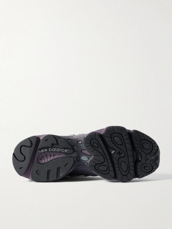M1000 Embroidered Faux Leather and Mesh Sneakers - E1 M1000 Embroidered Faux Leather and Mesh Sneakers - E1