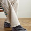 M1000 Embroidered Faux Leather and Mesh Sneakers - FR M1000 Embroidered Faux Leather and Mesh Sneakers - FR