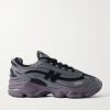 M1000 Embroidered Faux Leather and Mesh Sneakers M1000 Embroidered Faux Leather and Mesh Sneakers