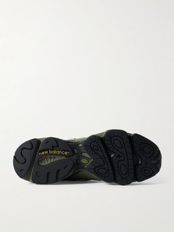 M1000 Embroidered Faux Leather and Mesh Sneakers - E1 M1000 Embroidered Faux Leather and Mesh Sneakers - E1