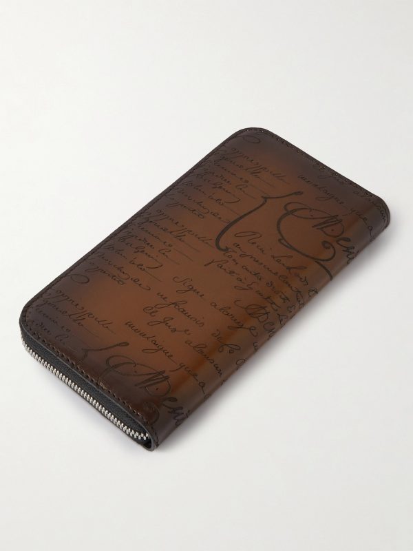 Itauba Scritto Venezia Leather Travel Wallet - BK Itauba Scritto Venezia Leather Travel Wallet - BK