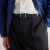 3.5cm Leather-Trimmed Braided Woven Belt - FR 3.5cm Leather-Trimmed Braided Woven Belt - FR